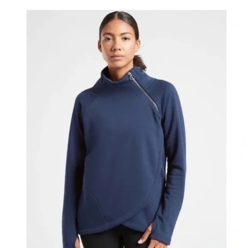 Athleta Cozy Karma Asymmetrical Sweatshirt